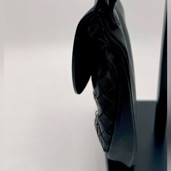 Auth Bottega Veneta Mini Black Leather belt bag Intreciatto add on strap - Picture 15 of 16